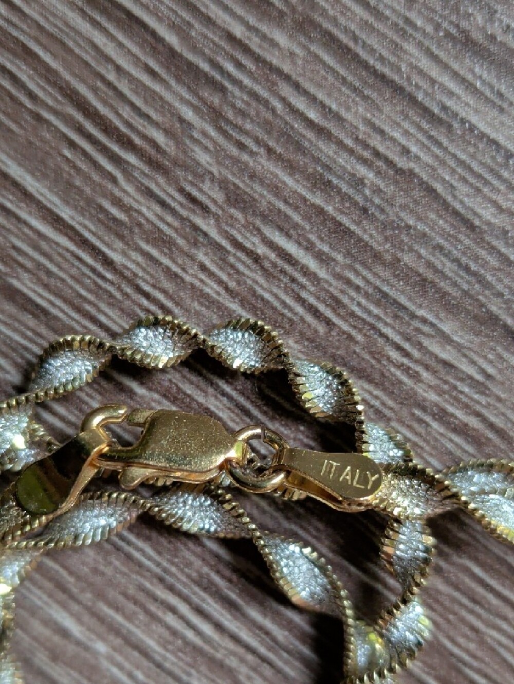 Sterling Silver And Gold-Tone Twisted Rope Necklace - Elegant Women’s Jewelry - Picture 3 of 7